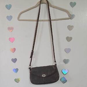 Elegant Brown Leather Shoulder Bag